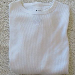 Solid White Long Sleeve Thermal